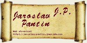 Jaroslav Pantin vizit kartica